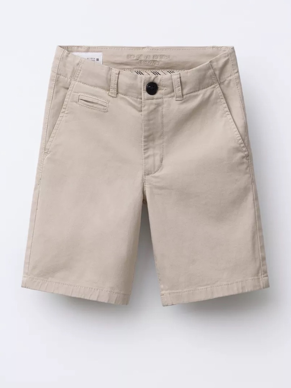 ZARA Boys Beige Chino Shorts Stretch Classic Fit Size 9-10 (140 cm) NWOT